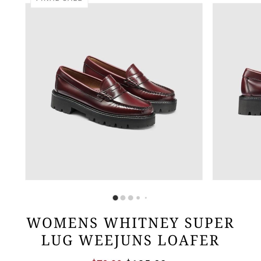 G.H. Bass & Co. Women's Burgundy Lug Loafers
